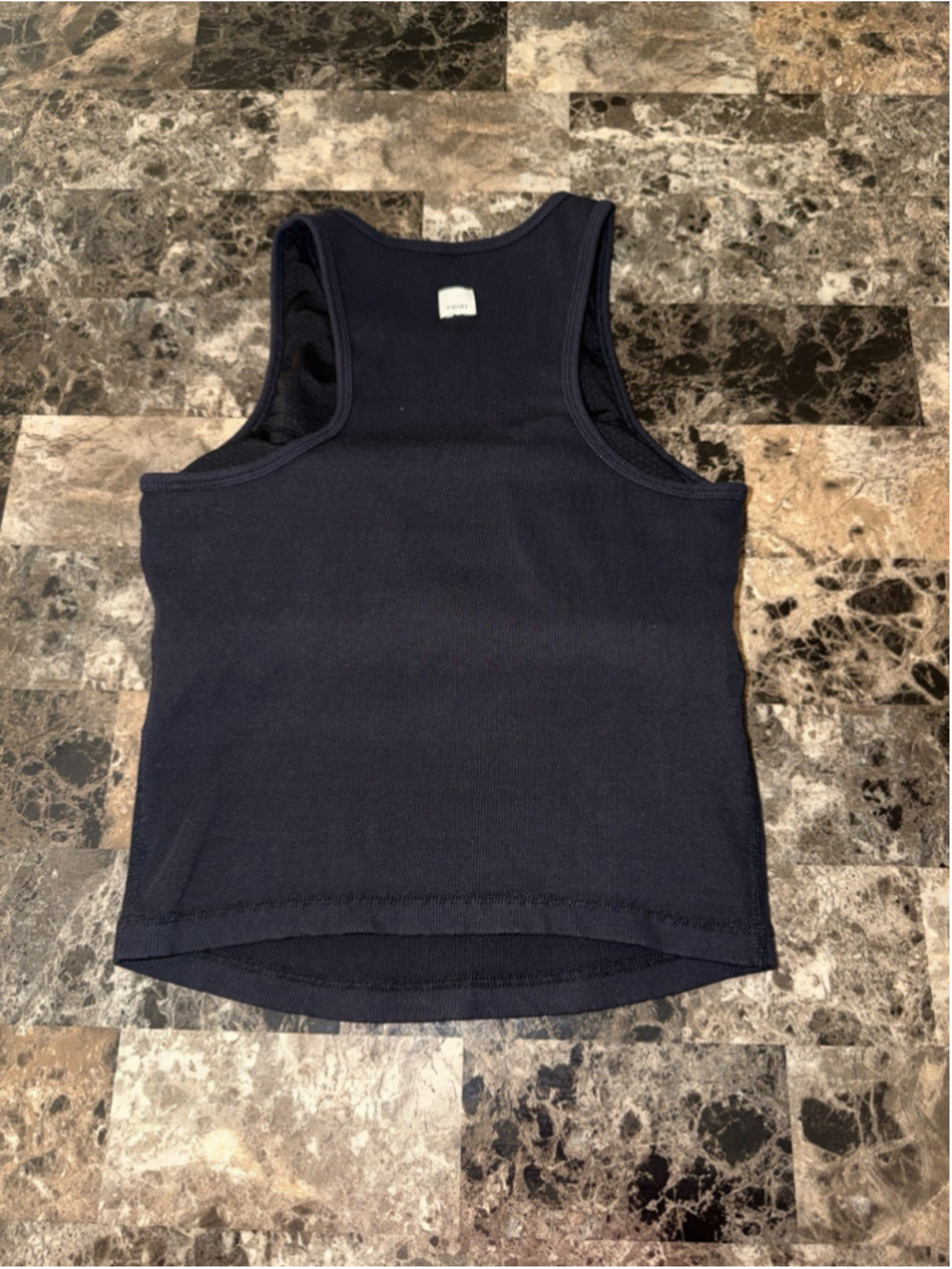 VUORI women’s Pose Plyo Tank ribbed Build In Bra black XS